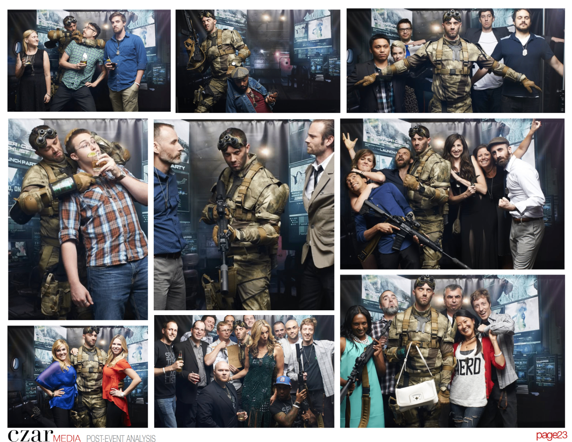 Splinter Cell Blacklist launch party photo booth collage
